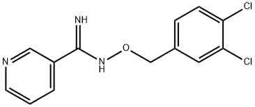 N'-[(3,4-DICHLOROBENZYL)OXY]-3-PYRIDINECARBOXIMIDAMIDE Struktur