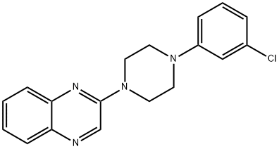 2-[4-(3-CHLOROPHENYL)PIPERAZINO]QUINOXALINE Struktur