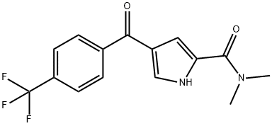 N,N-DIMETHYL-4-[4-(TRIFLUOROMETHYL)BENZOYL]-1H-PYRROLE-2-CARBOXAMIDE Struktur