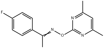 1-(4-FLUOROPHENYL)-1-ETHANONE O-(4,6-DIMETHYL-2-PYRIMIDINYL)OXIME Struktur