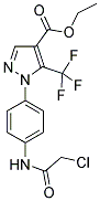 ETHYL 1-(4-[(2-CHLOROACETYL)AMINO]PHENYL)-5-(TRIFLUOROMETHYL)-1H-PYRAZOLE-4-CARBOXYLATE Struktur