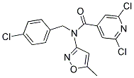 N4-(4-CHLOROBENZYL)-N4-(5-METHYLISOXAZOL-3-YL)-2,6-DICHLOROISONICOTINAMIDE Struktur