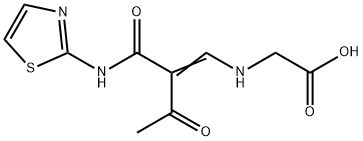 2-((3-OXO-2-[(1,3-THIAZOL-2-YLAMINO)CARBONYL]-1-BUTENYL)AMINO)ACETIC ACID Struktur