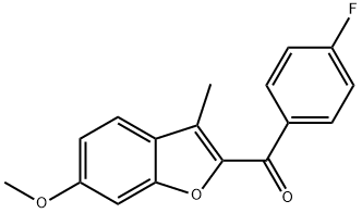 (4-FLUOROPHENYL)(6-METHOXY-3-METHYL-1-BENZOFURAN-2-YL)METHANONE Struktur