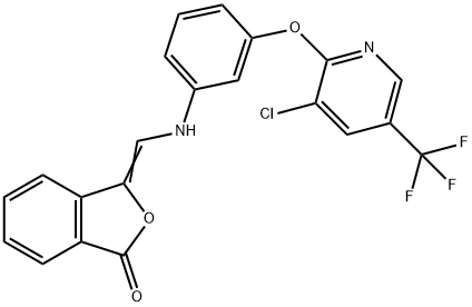 3-[(3-([3-CHLORO-5-(TRIFLUOROMETHYL)-2-PYRIDINYL]OXY)ANILINO)METHYLENE]-2-BENZOFURAN-1(3H)-ONE Struktur