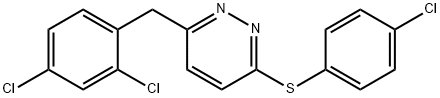 3-[(4-CHLOROPHENYL)SULFANYL]-6-(2,4-DICHLOROBENZYL)PYRIDAZINE Struktur