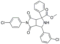 METHYL 3-(3-CHLOROPHENYL)-5-(4-CHLOROPHENYL)-4,6-DIOXO-1-PHENYLOCTAHYDROPYRROLO[3,4-C]PYRROLE-1-CARBOXYLATE Struktur