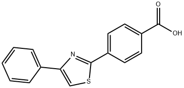 4-(4-PHENYL-1,3-THIAZOL-2-YL)BENZENECARBOXYLIC ACID Struktur