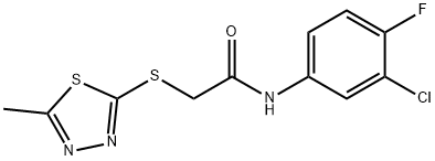 N-(3-CHLORO-4-FLUOROPHENYL)-2-[(5-METHYL-1,3,4-THIADIAZOL-2-YL)SULFANYL]ACETAMIDE Struktur