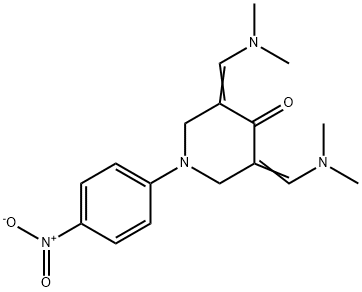 3,5-BIS[(DIMETHYLAMINO)METHYLENE]-1-(4-NITROPHENYL)TETRAHYDRO-4(1H)-PYRIDINONE Struktur