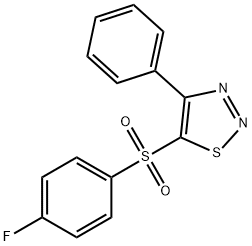 4-FLUOROPHENYL 4-PHENYL-1,2,3-THIADIAZOL-5-YL SULFONE Struktur