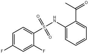 N-(2-ACETYLPHENYL)-2,4-DIFLUOROBENZENESULFONAMIDE Struktur