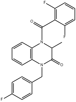 4-(2,6-DIFLUOROBENZOYL)-1-(4-FLUOROBENZYL)-3-METHYL-3,4-DIHYDRO-2(1H)-QUINOXALINONE Struktur