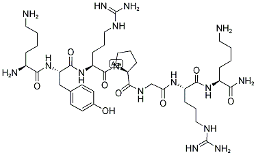 H-LYS-TYR-ARG-PRO-GLY-ARG-LYS-NH2 Struktur
