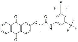 2-(9,10-DIOXO(2-ANTHRYLOXY))-N-(3,5-BIS(TRIFLUOROMETHYL)PHENYL)PROPANAMIDE Struktur