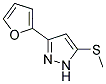 3-(2-FURYL)-5-(METHYLTHIO)-1H-PYRAZOLE Struktur