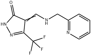 4-([(2-PYRIDINYLMETHYL)AMINO]METHYLENE)-5-(TRIFLUOROMETHYL)-2,4-DIHYDRO-3H-PYRAZOL-3-ONE Struktur