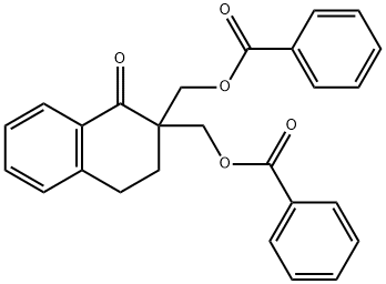 (2-[(BENZOYLOXY)METHYL]-1-OXO-1,2,3,4-TETRAHYDRO-2-NAPHTHALENYL)METHYL BENZENECARBOXYLATE Struktur