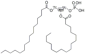 PHOSPHATIDIC ACID, L-ALPHA-L-ALPHA-DIPALMITOYL, [GLYCEROL-14C(U)]- Struktur