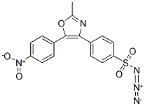 1-((4-[2-METHYL-5-(4-NITROPHENYL)-1,3-OXAZOL-4-YL]PHENYL)SULFONYL)TRIAZA-1,2-DIEN-2-IUM Struktur