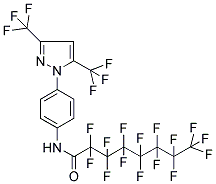 N1-(4-[3,5-DI(TRIFLUOROMETHYL)-1H-PYRAZOL-1-YL]PHENYL)-2,2,3,3,4,4,5,5,6,6,7,7,8,8,8-PENTADECAFLUOROOCTANAMIDE Struktur