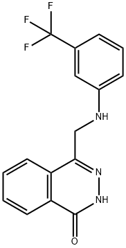 4-([3-(TRIFLUOROMETHYL)ANILINO]METHYL)-1(2H)-PHTHALAZINONE Struktur