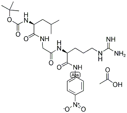 BOC-LEU-GLY-ARG-PNA ACETATE SALT Struktur