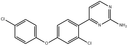 4-[2-CHLORO-4-(4-CHLOROPHENOXY)PHENYL]-2-PYRIMIDINAMINE Struktur