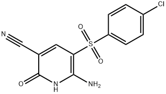 6-AMINO-5-[(4-CHLOROPHENYL)SULFONYL]-2-HYDROXYNICOTINONITRILE Struktur