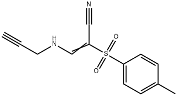 2-((4-METHYLPHENYL)SULFONYL)-3-(PROP-2-YNYLAMINO)PROP-2-ENENITRILE Struktur