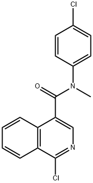 1-CHLORO-N-(4-CHLOROPHENYL)-N-METHYL-4-ISOQUINOLINECARBOXAMIDE Struktur