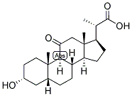 23,24-BISNOR-5-BETA-CHOLANIC ACID-3-ALPHA-OL-11-ONE Struktur