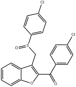 (4-CHLOROPHENYL)(3-([(4-CHLOROPHENYL)SULFINYL]METHYL)-1-BENZOFURAN-2-YL)METHANONE Struktur