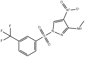 N-METHYL-4-NITRO-1-([3-(TRIFLUOROMETHYL)PHENYL]SULFONYL)-1H-PYRAZOL-3-AMINE Struktur