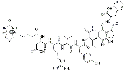 BIOTIN-ASP-ARG-VAL-TYR-ILE-HIS-PRO-PHE Struktur