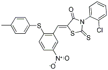 3-(2-CHLOROPHENYL)-5-((2-[(4-METHYLPHENYL)SULFANYL]-5-NITROPHENYL)METHYLENE)-2-THIOXO-1,3-THIAZOLAN-4-ONE Struktur