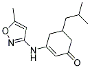 3-((5-METHYLISOXAZOL-3-YL)AMINO)-5-(2-METHYLPROPYL)CYCLOHEX-2-EN-1-ONE Struktur