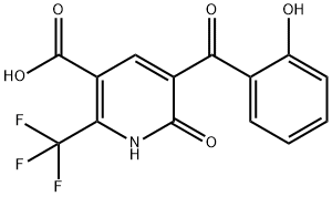 6-HYDROXY-5-(2-HYDROXYBENZOYL)-2-(TRIFLUOROMETHYL)NICOTINIC ACID Struktur