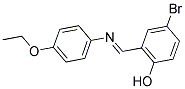 4-BROMO-2-([(4-ETHOXYPHENYL)IMINO]METHYL)PHENOL Struktur