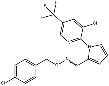 1-[3-CHLORO-5-(TRIFLUOROMETHYL)-2-PYRIDINYL]-1H-PYRROLE-2-CARBALDEHYDE O-(4-CHLOROBENZYL)OXIME Struktur