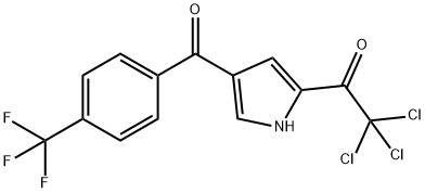 2,2,2-TRICHLORO-1-(4-[4-(TRIFLUOROMETHYL)BENZOYL]-1H-PYRROL-2-YL)-1-ETHANONE Struktur