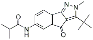 N-(3-(TERT-BUTYL)-2-METHYL-4-OXOINDENO[3,2-C]PYRAZOL-6-YL)-2-METHYLPROPANAMIDE Struktur