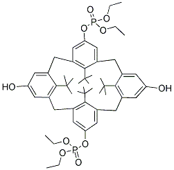 O,O-BIS(DIETHOXYPHOSPHORYL)-TERT-BUTYLCALIX[4]ARENE Struktur