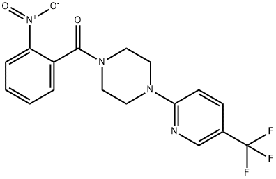 2-NITROPHENYL 4-(5-(TRIFLUOROMETHYL)(2-PYRIDYL))PIPERAZINYL KETONE Struktur