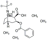 3-BENZOYLOXY-8-[METHYL-D3]-8-AZABICYCLO[3.2.1]OCTANE-2-CARBOXYLIC ACID TETRAHYDRATE Struktur