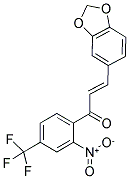 3-(1,3-BENZODIOXOL-5-YL)-1-[2-NITRO-4-(TRIFLUOROMETHYL)PHENYL]PROP-2-EN-1-ONE Struktur