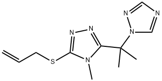 1-(1-[5-(ALLYLSULFANYL)-4-METHYL-4H-1,2,4-TRIAZOL-3-YL]-1-METHYLETHYL)-1H-1,2,4-TRIAZOLE Struktur