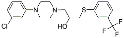 1-[4-(3-CHLOROPHENYL)PIPERAZINO]-3-([3-(TRIFLUOROMETHYL)PHENYL]SULFANYL)-2-PROPANOL Struktur