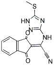 2-(1,3-DIOXOINDAN-2-YLIDENE)-2-((4-METHYLTHIO(3H-2,3,5-TRIAZOLYL))AMINO)ETHANENITRILE Struktur