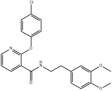 N-(2-(3,4-DIMETHOXYPHENYL)ETHYL)(2-(4-CHLOROPHENOXY)(3-PYRIDYL))FORMAMIDE Struktur